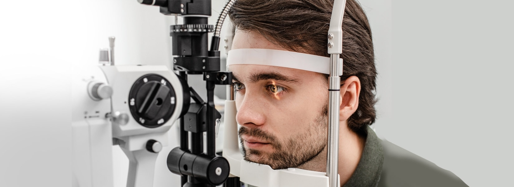 young man during eye exam in Gunnison